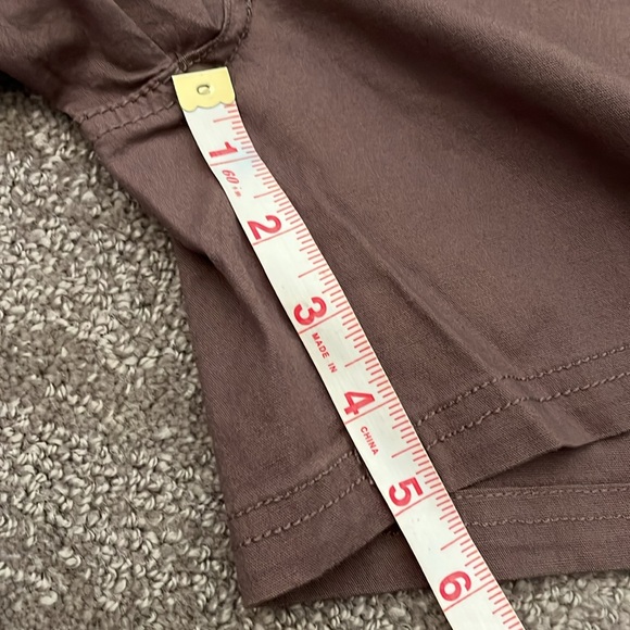 Prana Women’s Organic Cotton Drawstring Brown Shorts Size 12 - Picture 5 of 9